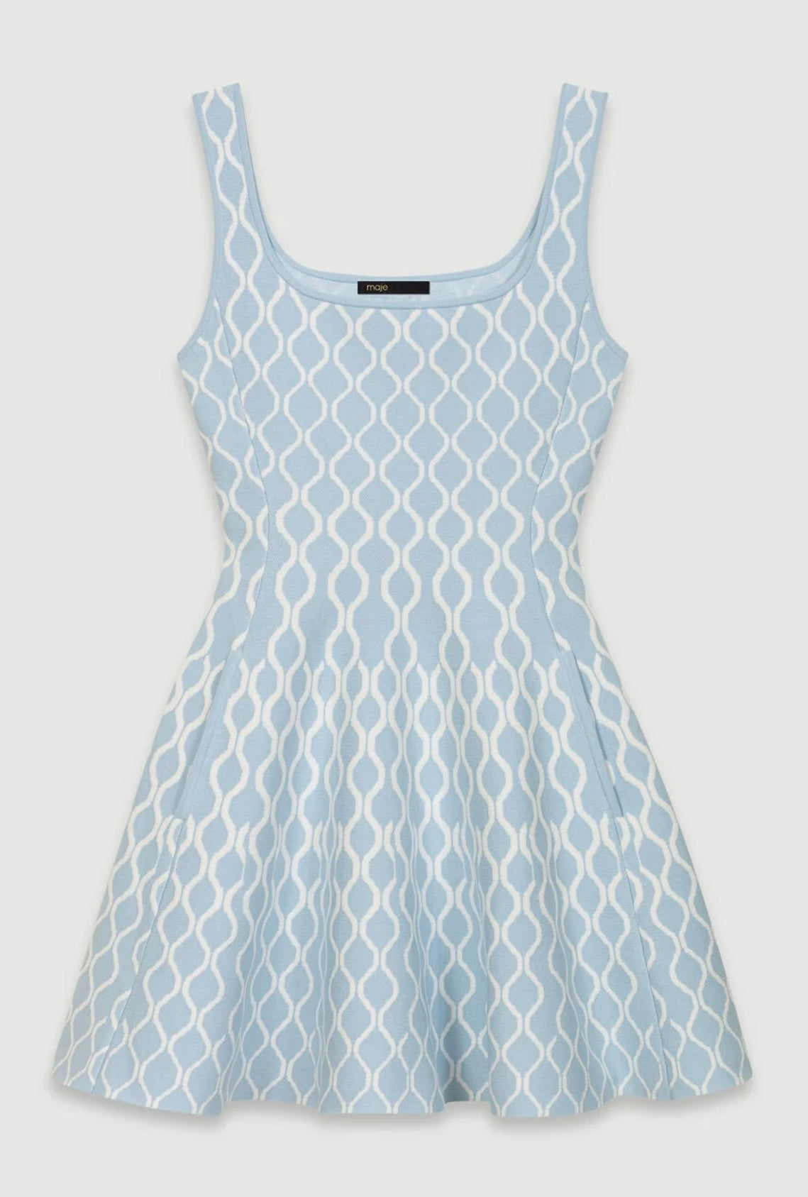 Robe courte en maille Jacquard