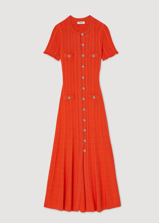 Robe longue en maille