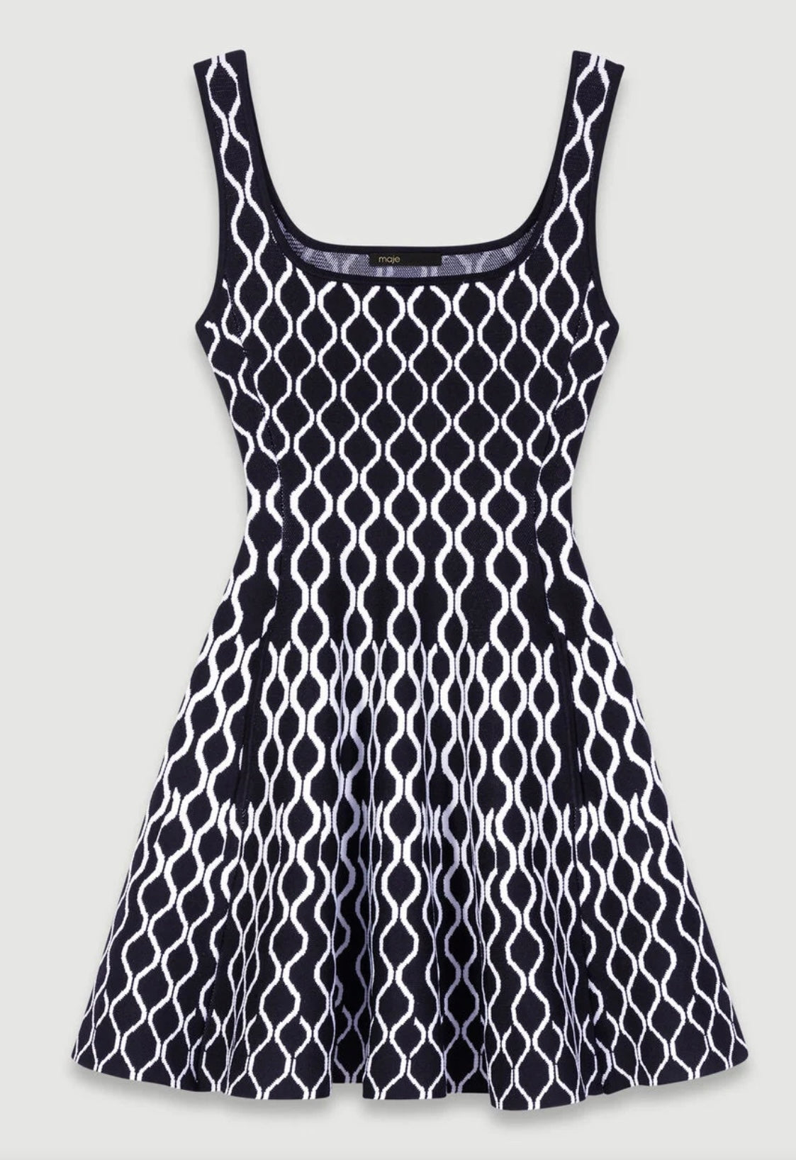 Robe courte en maille Jacquard